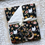 "Barntique" Floral Chicken Baby Blanket