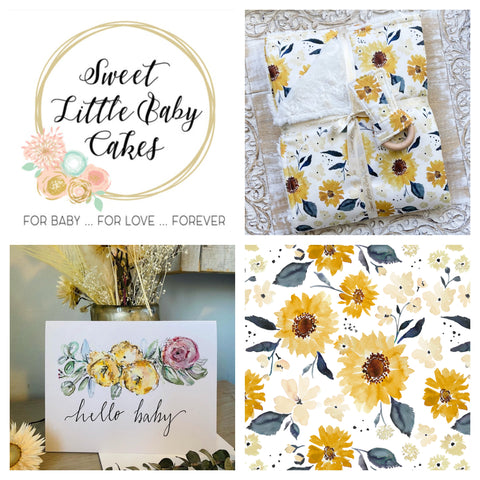 Sunflower Field Baby Blanket