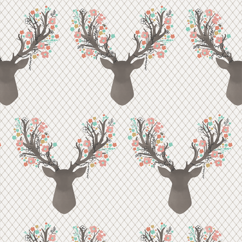 Stag In Tulip Change Pad Cover - Sweet Little Baby Cakes
